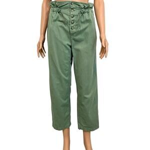 Urban Outfitters Terra medium paperbag waist cropped pant P2 3409